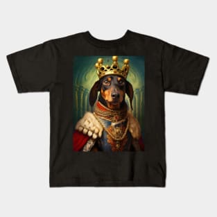 German Dachshund The King Kids T-Shirt